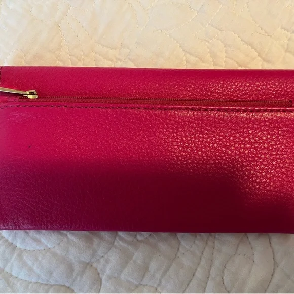 Michael Kors EUC Pink Pebbled Leather Wallet - Picture 2 of 5